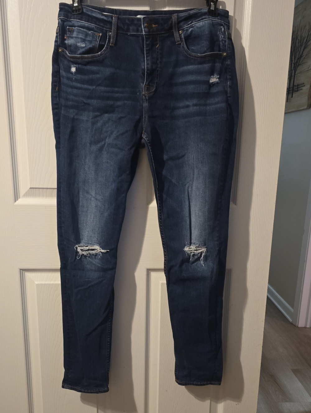 Vigoss Dark Blue Distressed Skinny Jeans